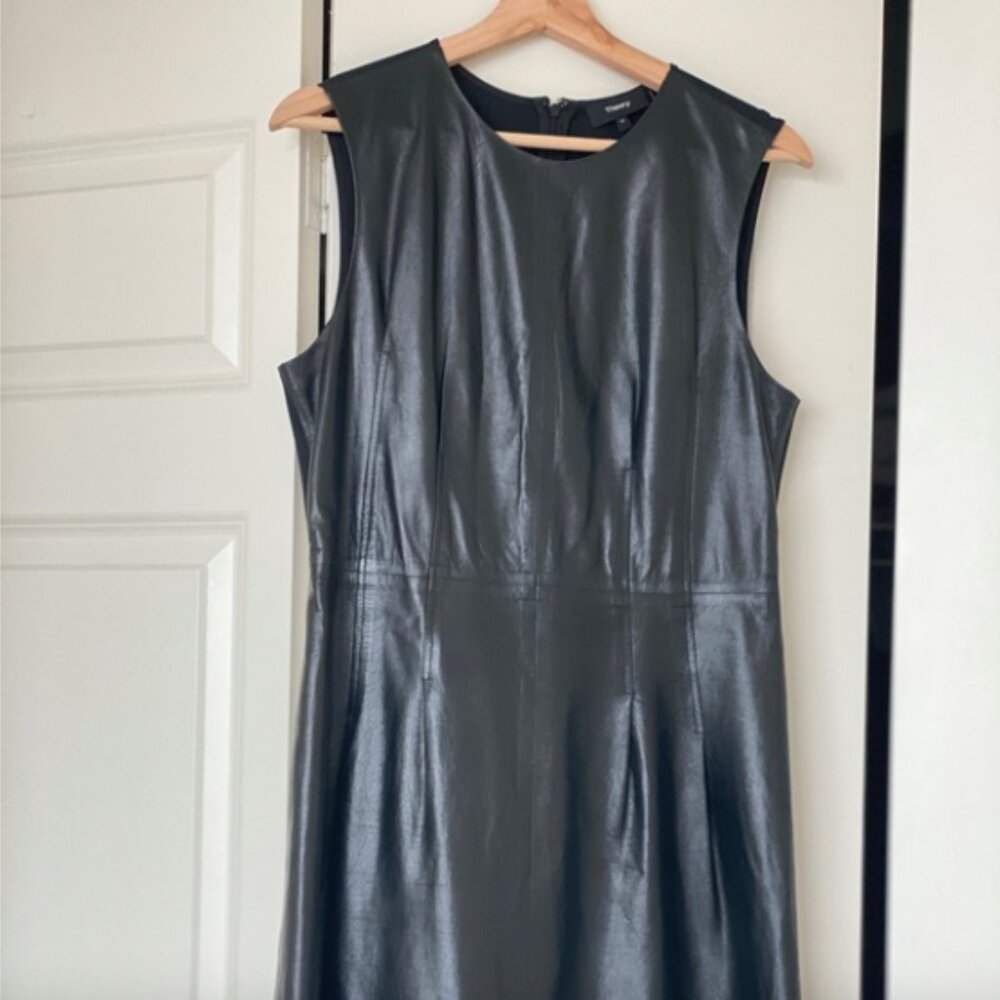 NWOT Theory leather darted dress - Picture 5 of 7